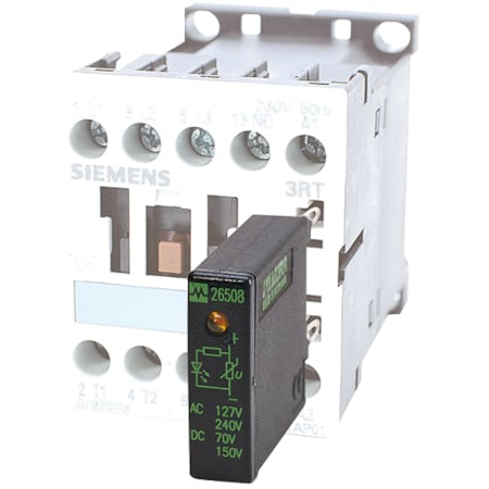 SIEMENS CONTACTOR SUPPRESSOR, Diode And LED, 24VDC, S00-LGL-24-S